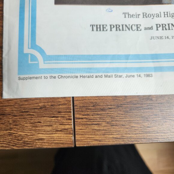 1983 Canadian Royal Visit Newspaper Insert Nova Scotia Diana and Charles - Picture 2 of 9